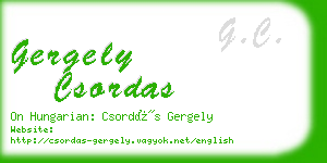 gergely csordas business card